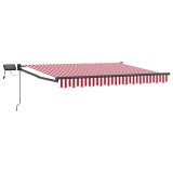 vidaXL Marchiză retractabilă manuală cu led-uri 3,5 x 2,5 m 3419445
