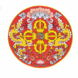 Abtibild feng shui dublu dorje rosu - 6cm