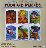 ANTIGUA&amp;BARBUDA-DESENE ANIMATE-POOH and FRIENDS-6v in coala mica,MNH** WD 129