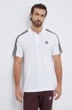 adidas polo de bumbac culoarea alb, cu imprimeu IC9312