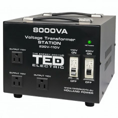 Transformator 230-220V la 110-115V 8000VA/6400W cu carcasa TED000262 SafetyGuard Surveillance foto