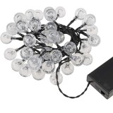 Ghirlanda, solara, cu 100 becuri LED, Warm light, 12 m, Interior si exterior, Economica, prietenoasa cu mediul, usor de instalat