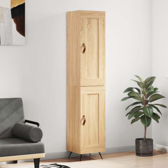 vidaXL Dulap &icirc;nalt, stejar sonoma, 34,5x34x180 cm, lemn prelucrat 3200428