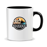 Cana personalizata cu mesaje pentru camperi, Caravan on vacation