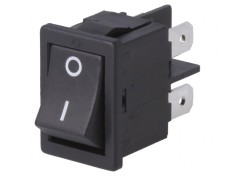 Comutator Rocker DPST Negru OFF-ON 16A 250V