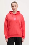 Rip Curl bluza ICONS OF SURF HERITAGE femei, culoarea rosu, cu glugă, cu imprimeu, 06NWFL