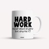 Cana alba personalizata Hard work never killed anyone but why risk it?, INOVATIX&reg;. 330ml, Oem