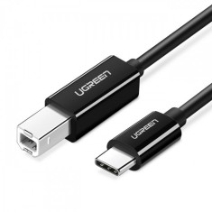 Cablu Imprimanta UGREEN US241, USB-C - USB-B, 2m, Negru