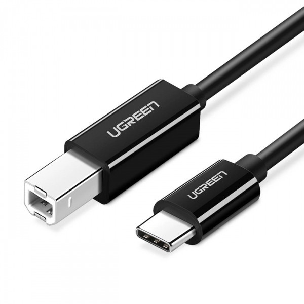 Cablu Imprimanta UGREEN US241, USB-C - USB-B, 2m, Negru