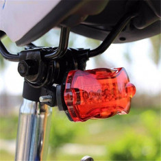 Stop spate Bicicleta 5 led-uri 7 moduri iluminare clema fixare