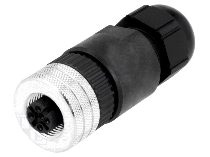 Conector M12 mamă IP67 pe cablu