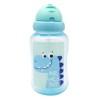 Cana Antrenament Copii Honey Baby Dinozaur Bleu 340ml, +1 An, Plastic 0% BPA, cu Pai si Capac
