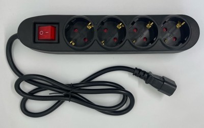 Adapt alim PC-4xSchuko t-m 1m+intr. foto