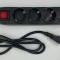 Adapt alim PC-4xSchuko t-m 1m+intr.