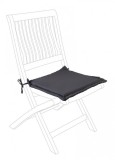Perna scaun din textil gri Olefin 42 cm x 42 cm x 3 h