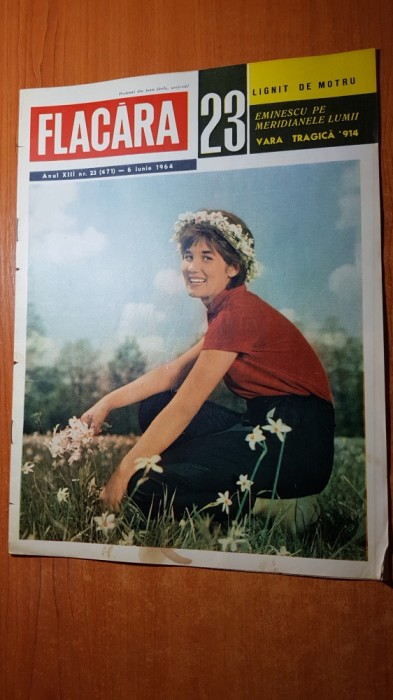 flacara 6 iunie 1964-articolul &quot;lihnit de motru&quot; si despre mihai eminescu
