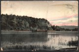 ROM&Acirc;NIA 1899 - CARTE POȘTALĂ CIRCULATĂ - LAC CU PONTON L&Acirc;NGĂ PĂDURE - EXPEDIATĂ &Icirc;N UNGARIA (C31)