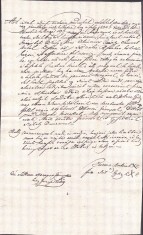 A3752N Act privitor la un &icirc;mprumut de florini renani, 1834, T&acirc;rgu Lăpuș, limba maghiară, h&acirc;rtie cu filigran G&ouml;rg&eacute;ny (Moara de h&acirc;rtie Gurghiu, Mureș)