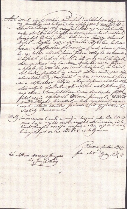 A3752N Act privitor la un &icirc;mprumut de florini renani, 1834, T&acirc;rgu Lăpuș, limba maghiară, h&acirc;rtie cu filigran G&ouml;rg&eacute;ny (Moara de h&acirc;rtie Gurghiu, Mureș)