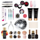 Kit Polygel REVOMAX LUXORISE Vision Sculpt cu Lampa + CADOURI