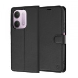 Husa pentru Xiaomi Redmi 17C 5G, Techsuit, Leather Folio, Neagra