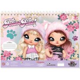 Na!Na!Na! Surprise Caiet pentru schițe cu șablon și abțibild