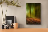 Tablou Canvas Pădure Visurilor Verzi și Aurii - Artă Eterică, 26 x 39 cm, CMCLASS