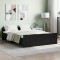 Gossi cadru pat cu tablie de cap/picioare, negru, 135x190 cm