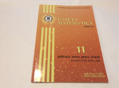 GAZETA MATEMATICA NR 11/2015--RF13/0 foto