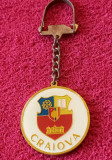 Breloc vechi emblema orasului Craiova, breloc perioada comunista de colectie