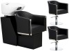 Set scafa coafor profesionala unitate spalare model Lincoln 2 scaune coafura hidraulic pivotant picioare accesorii bol ceramic