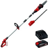 Einhell GE-HC 18 Li T PXC + Starter Kit - Drujba 20 cm 3.76 m/s + Set 1 acumulator si incarcator Li-Ion 18 V 2.5 Ah