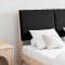 vidaXL Tăblie tapițată Negru 120 cm Lemn de pin masiv 879296