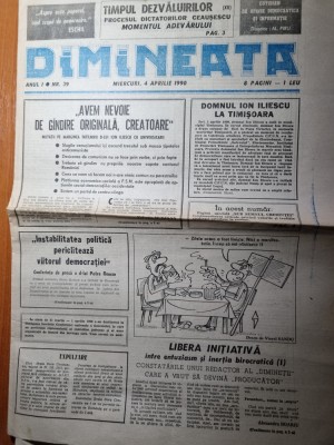 dimineata 4 aprilie 1990-interviu v. atanasie stanculescu foto