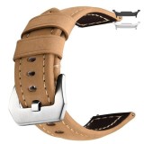 Curea piele naturala compatibila Samsung Galaxy Watch8 44mm, Kaki