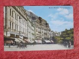 Carte postala color, Calea Victoriei Bucuresti, inceput de secol XX