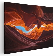 Tablou canvas Canionul Antilopei, Arizona, USA, rosu, portocaliu 1171 Tablou canvas pe panza CU RAMA 20x30 cm