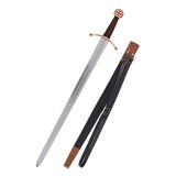 Cumpara ieftin Spadă Templier cu Teacă &ndash; Fibră de Carbon și Lemn &ndash; 97 cm - Cadou pentru