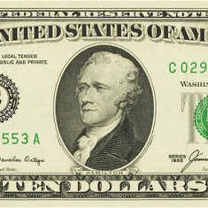 USA SUA █ bancnota █ 10 Dollars █ 1985 █ P-476 █ D4 Cleveland █ UNC necirculata