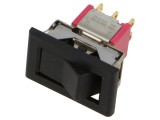 Comutator Rocker DPDT 2 Poziții ON-ON 5A 28V C&amp;K 7201J16ZGE22 Negru
