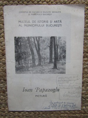 CATALOG DE EXPOZITIE - IOAN PAPAZOGLU , PICTURA foto
