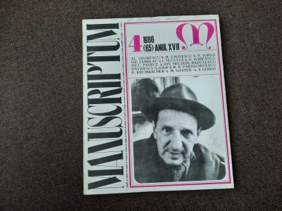 MANUSCRIPTUM NR 4/ 1986 foto