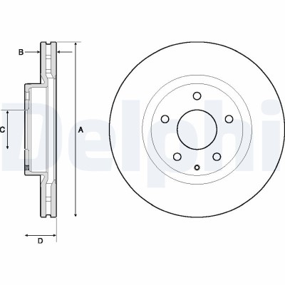 DELPHI BG4713C Disc frana foto