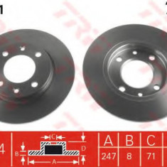 Disc frana CITROEN XSARA Cupe (N0) (1998 - 2005) TRW DF2581