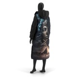 Geaca dama neagra cu print oversize GF010