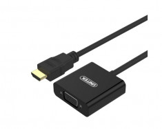 Adaptor UNITEK Y-6333 HDMI Male - VGA Female + audio negru foto