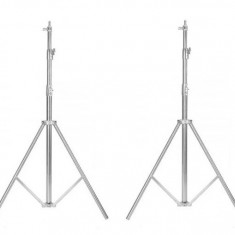 Set 2x Trepied stativ foto cu filet universal 1 4 si 3 8, inaltime maxima 285 cm, rezistenta maxima 10 kg