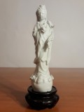 Statueta Feng Shui de protectie, Guanyin blanc de Chine| Veche