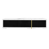 Dulap TV rotativ, Lungime variabilă, 140-260x40x30 cm, Alb+Negru