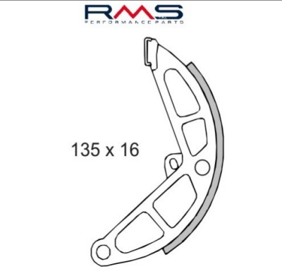 Sabot frana (ferodo) spate moped Piaggio Boss &amp;ndash; Boxer &amp;ndash; Bravo &amp;ndash; Ciao &amp;ndash; Ciao Mix - Grillo &amp;ndash; Si &amp;ndash; Super Bravo 2T 50cc foto